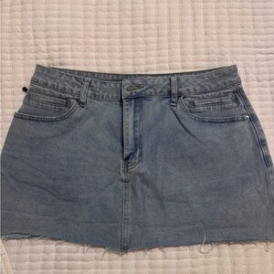 Blue Denim Mini Skirt